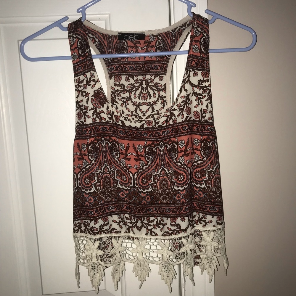 Deb tank top with lace